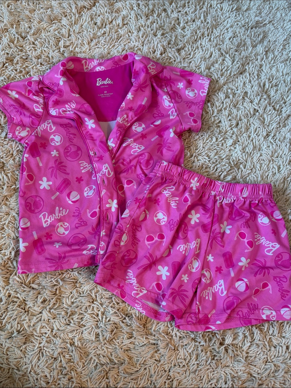 Barbie Short Sleeve Pajama Set